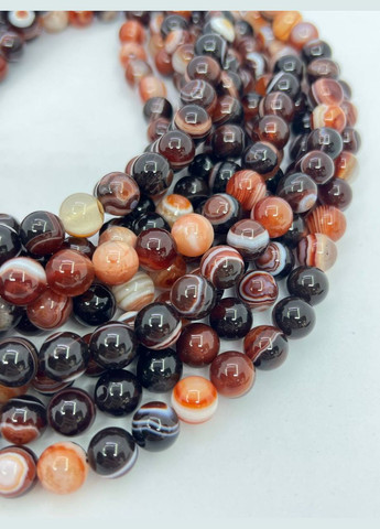 Агат на нитці без застібки 10 мм 40 см No Brand (327071988)