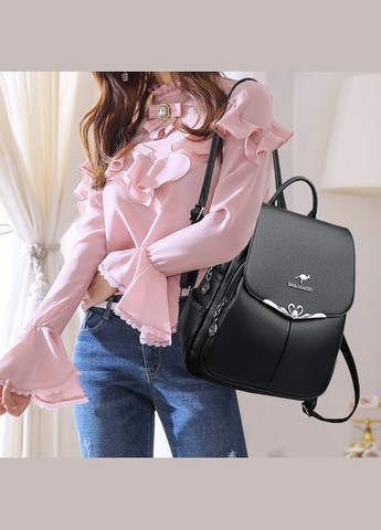 Жіночий рюкзак міський для прогулянок, невеликий, з регульованими лямками, чорний (sku_1653) No Brand (330575700)