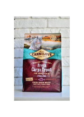 Сухой корм Fresh Carp & Trout для стерилизованных кошек, рыба, 6 кг (*) Carnilove (323219651)