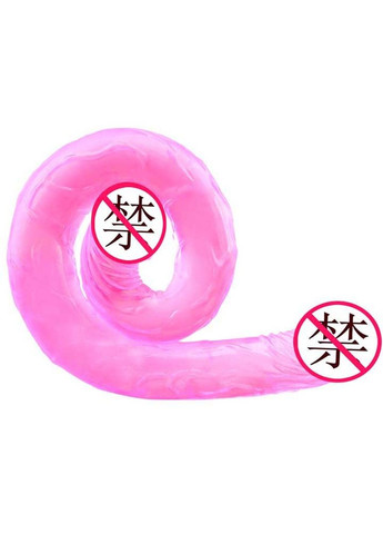 Розовый двухсторонний фаллоимитатор "Double Dong" - 31,5*3,5 см No Brand (288539004)