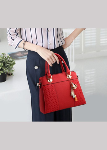 Класична жіноча сумка через плече з еко шкіра повсякденна червоний No Brand (298997984)