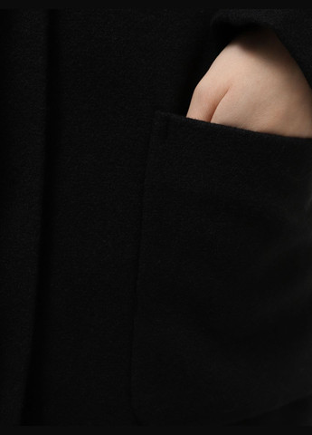 Черное демисезонное Пальто демисезонное черное 1571BL однобортное DANNA