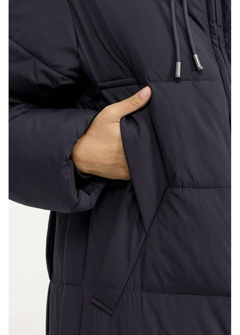 Темно-синя зимня пуховик великих розмірів батал Lora Duvetti