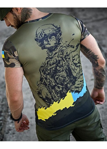 Тактична чоловіча футболка Ukrainian Army олива No Brand (358203722)