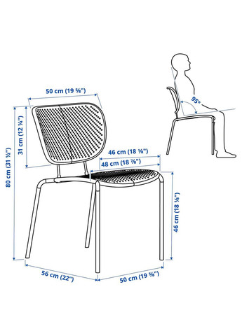 Стол и 4 стула ИКЕА SEGERON/DUVSKAR 147 см (s49544769) IKEA (293510709)