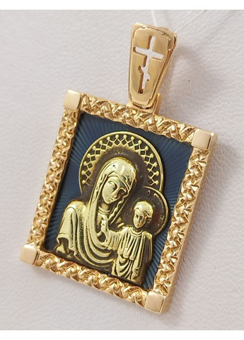 Ладанка золотая с эмалью "Пресвятая Богородица" 150-МЭ No Brand Підвіска (370756214)