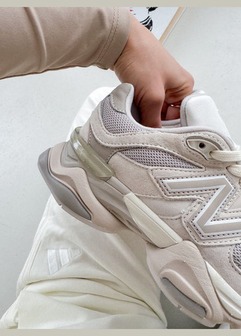 Кроссовки женские и мужские New Balance 9060 beige | Нью Беланс 9060 бежевые No Brand бежевые демисезоны (347223371)