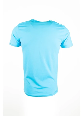 Блакитна футболка чоловіча top look блакитна 070821-001577 No Brand