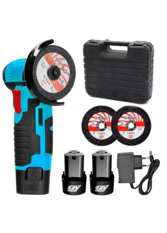 Акумуляторна кутова шліфувальна машина в кейсі 500 Вт з максимальними оборотами 19 500 об/хв 1200 мАг (2104618867) Meterk (370625987)