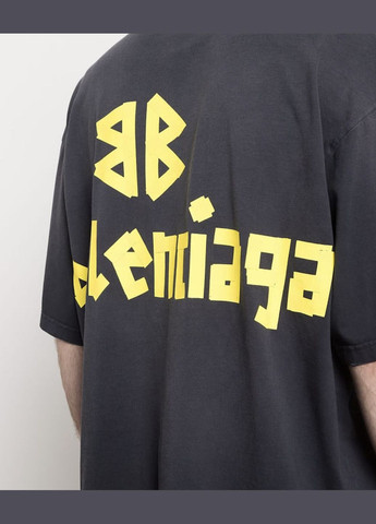 Чоловіча футболка Balenciaga Oversized Сірий No Brand Tape Type cotton T-shirt (296734393)