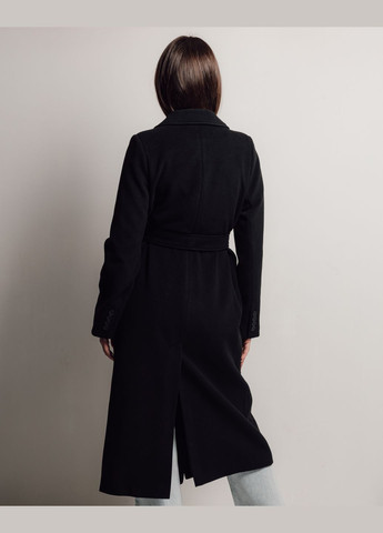 Чорне Пальто класичне двобортне чорне Monblan