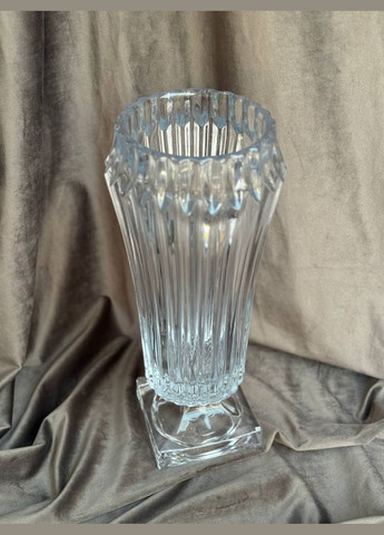 Ваза декоративна Minimalist скляна фігурна 34.5 см Прозорий HP-19-141 Yiwu (338195377)