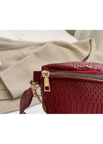 Женская бананка сумочка на грудь из экокожи коричневая ProDobro (363258996)