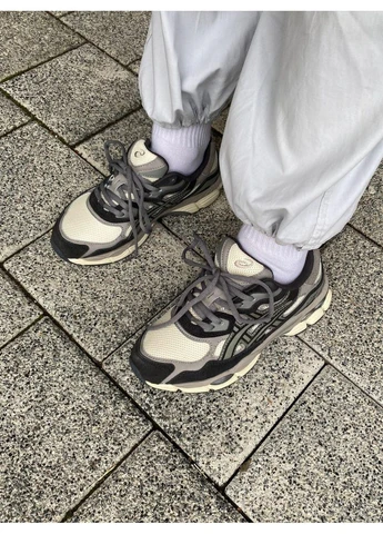 Бежевые летние кроссовки asics gel-nyc beige brown асикс гель нюк No Brand