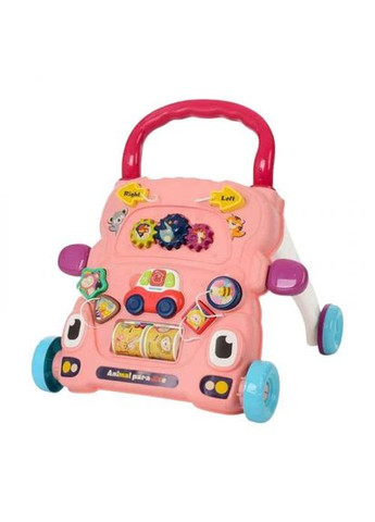 Ходунки-каталка с игровым центром Wtoys розовые на украинском языке для детей с музыкой и светом ProDobro (367100236)