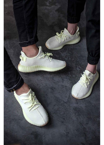 КРОССОВКИ ЖЕНСКИЕ ADIDAS YEEZY BOOST 350 V2 BUTTER АДИДАС ИЗИ БУСТ No Brand жёлтые демисезоны (367172956)