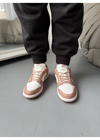 Білі кросівки чоловічі nike sb dunk brown white найк сб данк білі демісезон No Brand