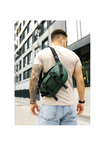 Большая мужская поясная сумка бананка DynamicDart зеленая Sambag (340235180)