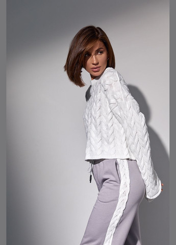 Костюм-двійка з в'язаною кофтою в косички та трикотажними штанами Liton (296909014)