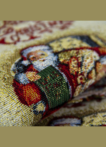 Декоративна гобеленова наволочка на диванну подушку з золотим люрексом, новорічні декоративні чохли на подушки 45х45 Maystat (305664952)