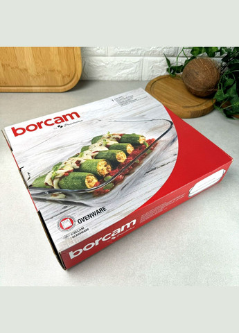 Квадратная стеклянная форма для духовки из жаропрочного стекла 3.2 л Borcam (303210839)
