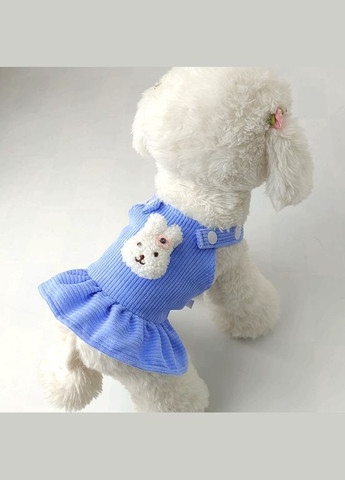 Сарафан для собак вельветовый с брошкой в виде кролика L No Brand (299840451)