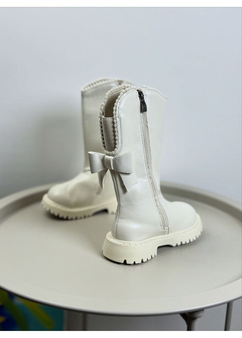 Сапоги осінні дитячі білі 1634 No Brand (366347234)