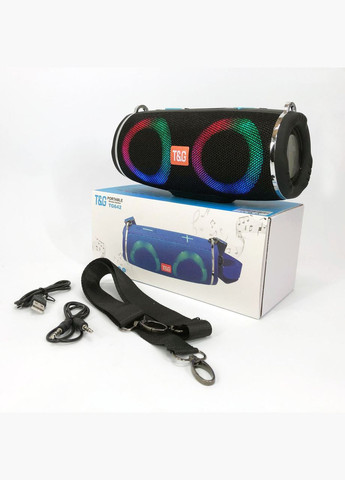 Портативная колонка TG642 с подсветкой RGB и ремешком, аккумуляторная колонка для музыки. Цвет: черный No Brand (359474609)