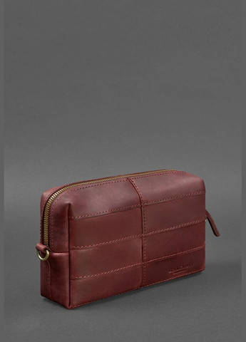 Кожаная косметичка-несесер 3.1 Бордовая Crazy Horse (A-026898) BlankNote (329743050)