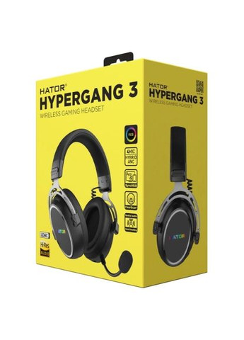 Наушники (ESH55) Hator Hypergang 3 Wireless Black (366703274)