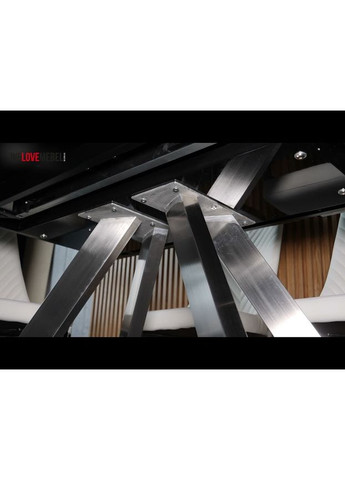 Стіл Кемел обідній розкладний 1400/1800х850х760 чорний глянець Prestol (372178819)