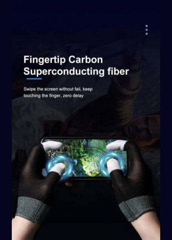 Сенсорні рукавички напальчники для ігор на смартфоні кіберспорту Pubg Mobile CoD Free Fire 2 штуки Чорний Captain (341533966)