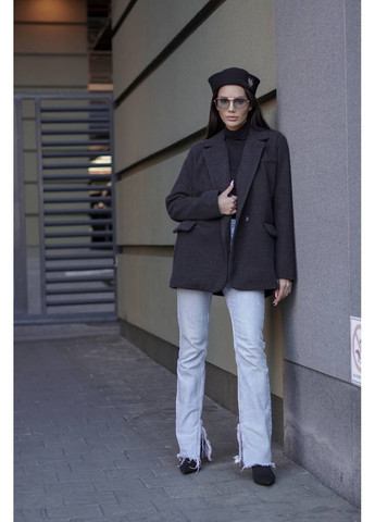 Графітове демісезонне Пальто піджак No Brand