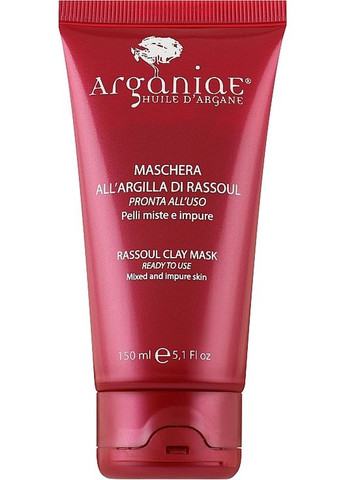 Детокс-маска з глиною для обличчя, тіла та волосся Huile D'Argane Rhassoul Clay Mask * 150ml (1369657-29735873) Arganiae (368663514)