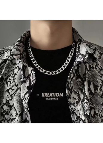 Колір Срібний ланцюжок чоловічий на шию 50 см/8 мм, Ланцюг на шию чоловічий AAA (358935418)