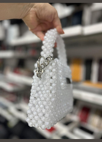 Сумка жіноча біла з намистин ручна робота 037 Linel (337342844)