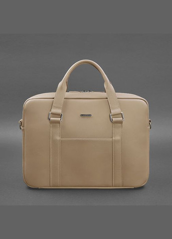 Кожаная сумка для ноутбука и документов светло-бежевая (A-027950) BlankNote (327874077)