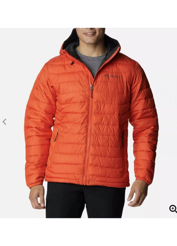 Помаранчева куртка men’s powder lite™omni-heat hooded insulated jacket. Columbia