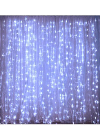 Новорічні гірлянди. Гірлянда водоспад 320-400L 3x3м (10х32 Ламп) Біла (7150) Digital (363831697)