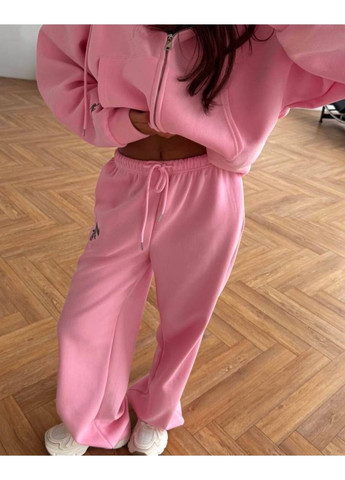 Женский спортивный костюм оверсайз худые на молнии и брюки с высокой посадкой. MonCher (350287916)