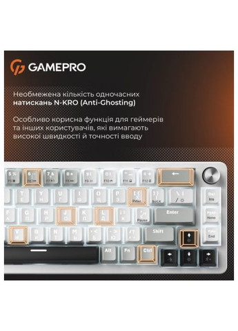 Клавиатура (MK116) GAMEPRO Genesis Silverlight MK116 USB UA Grey (364659583)