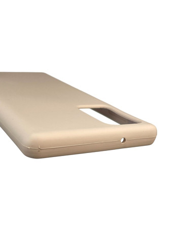 Чохол для Galaxy Note 20 (SM-N9810) силіконовий з мікрофіброю нековзний на самсунг нот 20 пудровий Samsung (366386596)