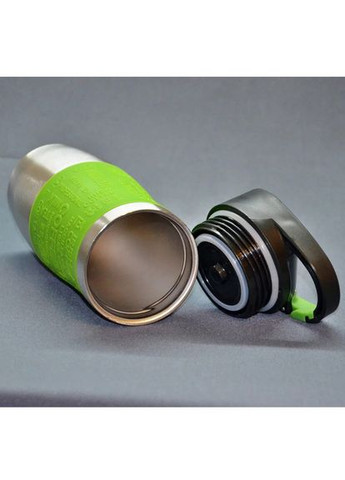 Термокружка с ручкой-карабином EB-626 380 мл Термос чашка Нержавеющая сталь с силиконовым нескользящим держателем Edenberg (354823796)