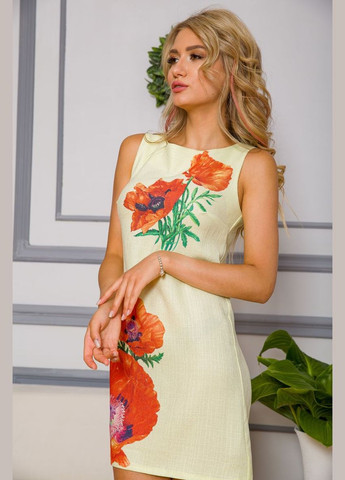 Желтое кэжуал платье Ager с рисунком