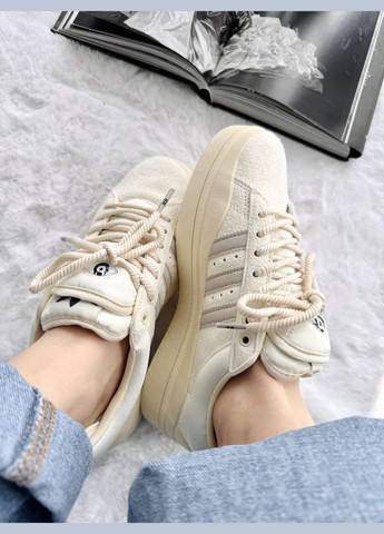 Кросівки жіночі Adidas Campus x Bad Bunny Beige | Адідас Кампус х Бед Банні бежеві No Brand бежеві демісезони (341264145)