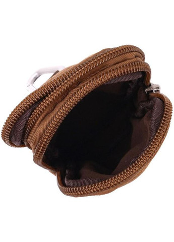 Сумка чоловіча Барсетка з металевим карабіном із текстилю Коричневий Vintage (317365284)