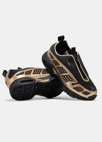 Черные всесезонные кроссовки мужские nike air max sunder sndr black gold | найк аир макс сандер сндр черные золотые No Brand