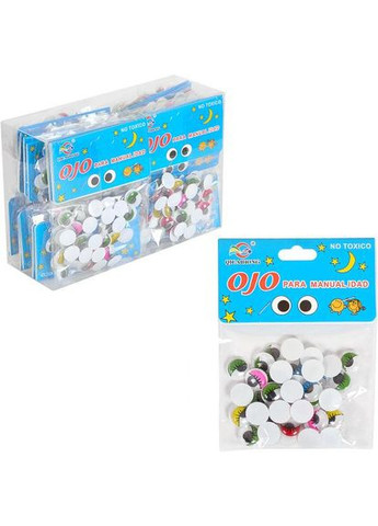 Набір для виробів 121 Очі кольорові 1,2 см 30шт, в пакеті (6853165121219) No Brand (325706126)