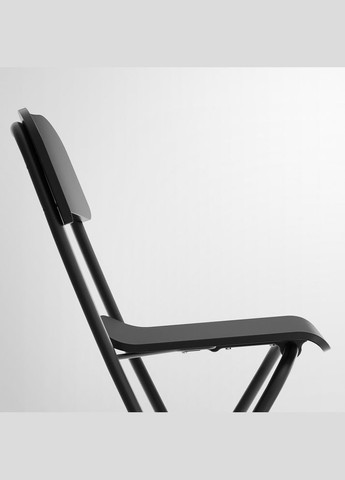Барный стул со спинкой складной черный 63 см IKEA (272149865)