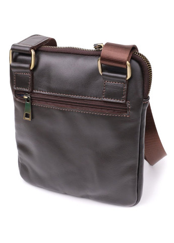 Элегантная мужская сумка из гладкой натуральной кожи 23150 Коричневый Shvigel (362588732)